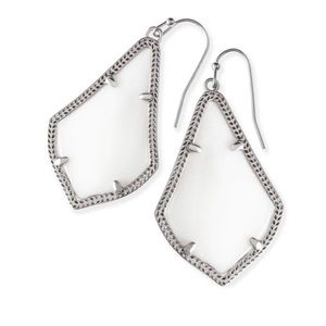 Kendra Scott White Alex Earring set in Silver